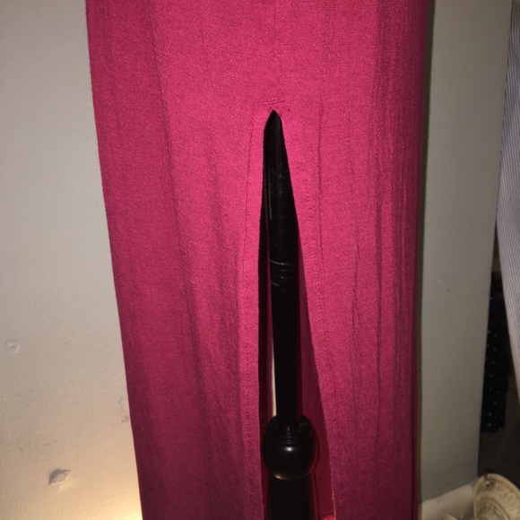 Divided H&M Sz XS-Rust Maxi- side slit to thigh - Picture 3 of 5